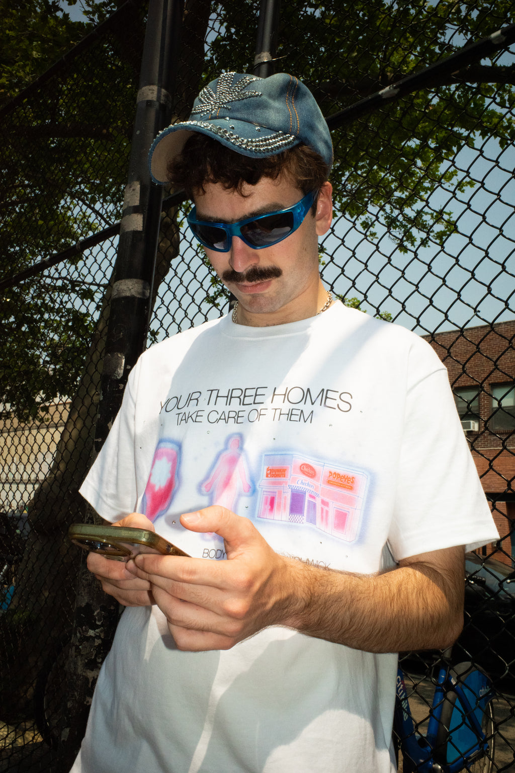 Bushwick Oversized Rhinestone T Shirt